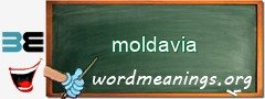 WordMeaning blackboard for moldavia